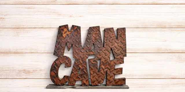 man cave rust